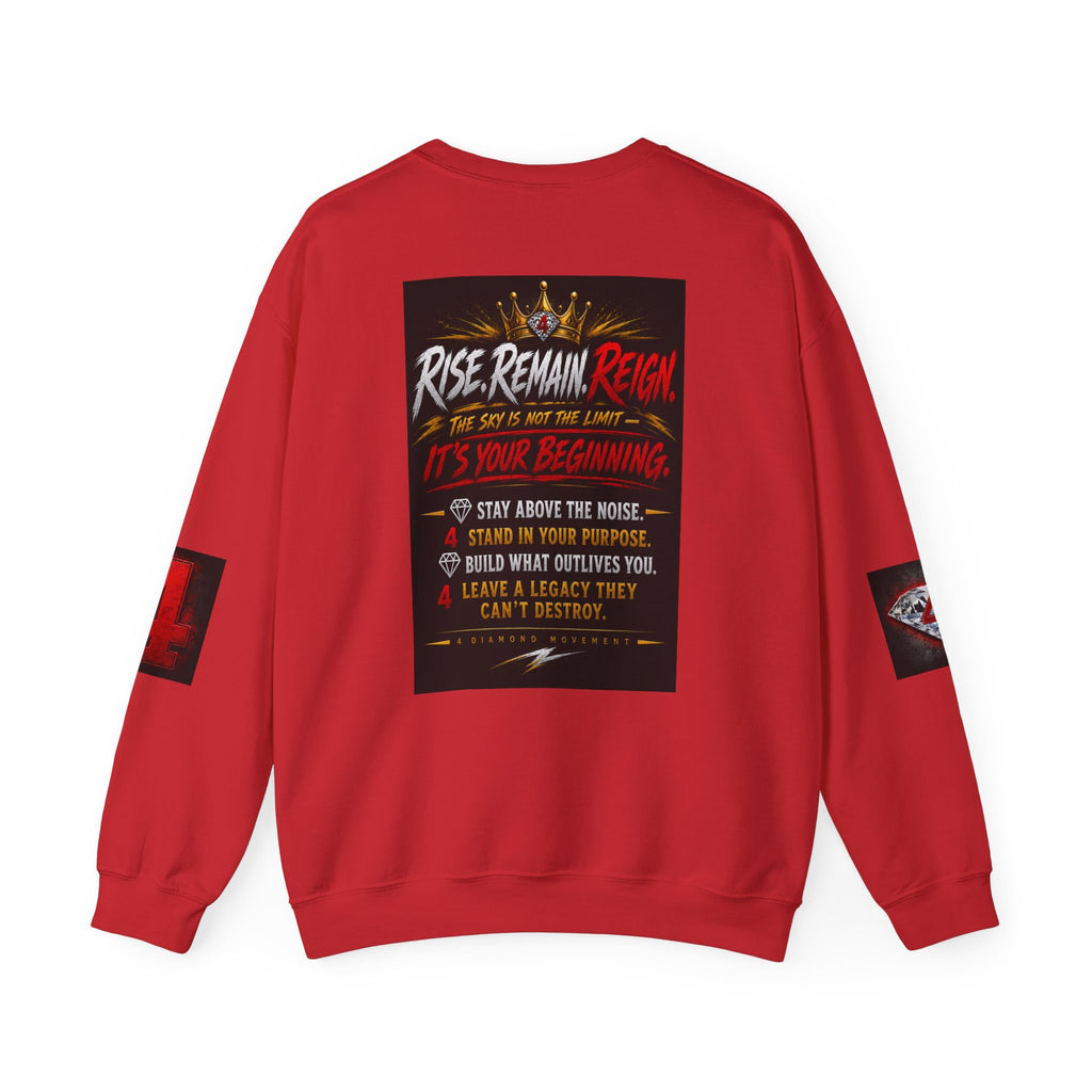 Crewneck Sweatshirt — "93 Million Miles Above These Devils" Motivational Graphic