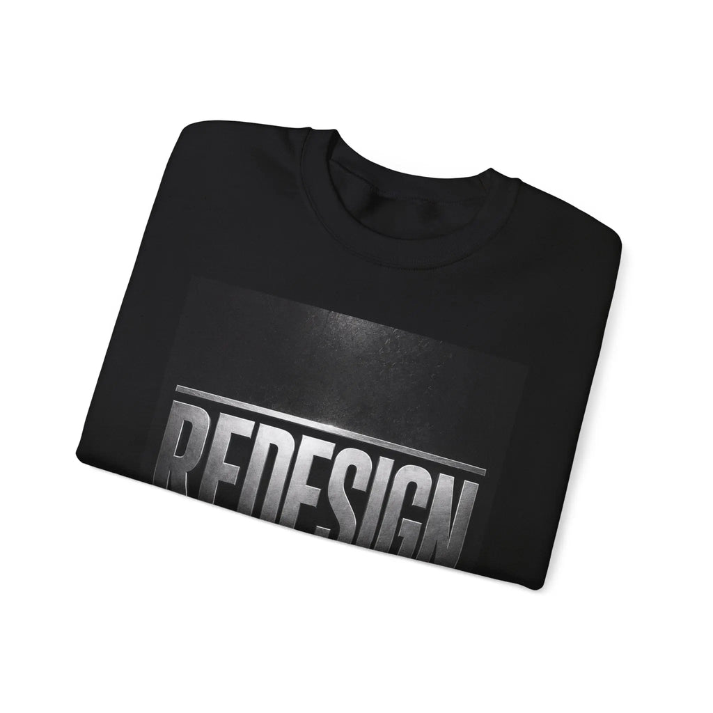 Crewneck Sweatshirt — 'REDESIGN' Front & 'Healing, Dignity, Liberation' Back Graphic Printify