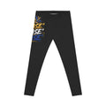 Black Blase' Logo Leggings — Bold Blue & Gold Athletic Print Printify