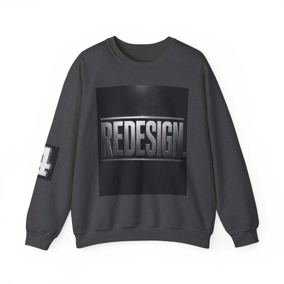 Crewneck Sweatshirt — 'REDESIGN' Front & 'Healing, Dignity, Liberation' Back Graphic Printify