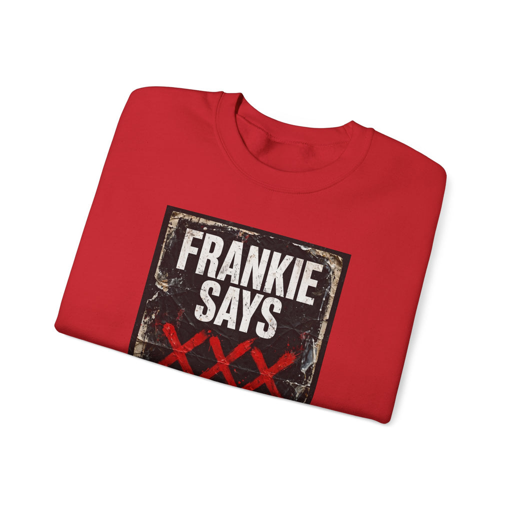 Frankie Says "XXX ICE" Distressed Graphic Crewneck Sweatshirt