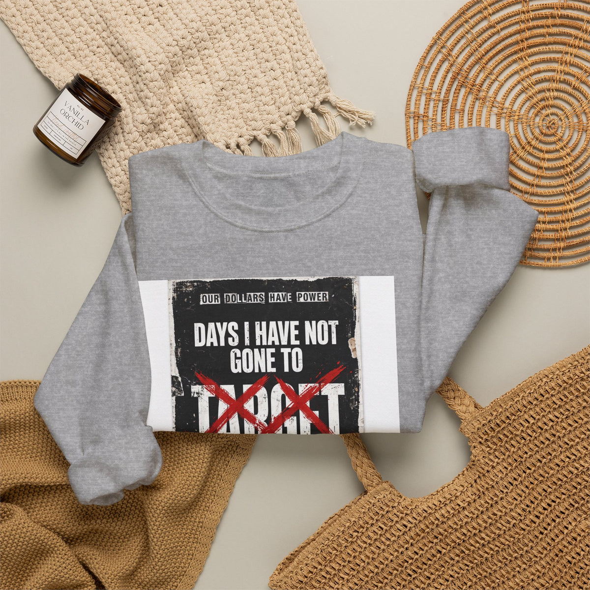 Boycott "Target" Every Dollar Is A Vote Distressed Crewneck Sweatshirt
