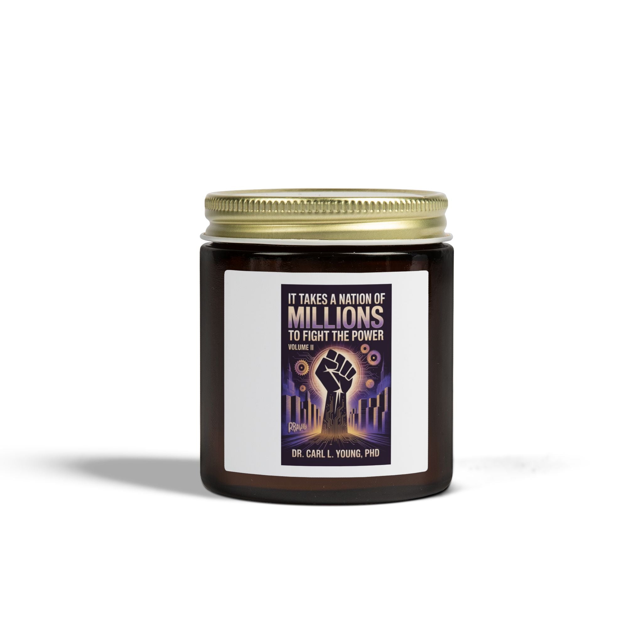 Coconut Apricot Soy Candle — "It Takes a Nation of Millions to Fight the Power" Inspirational Jar (4oz, 9oz)