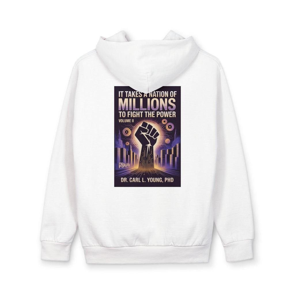 Protest Fist Hoodie — "It Takes a Nation of Millions to Fight the Power" Graphic Pullover