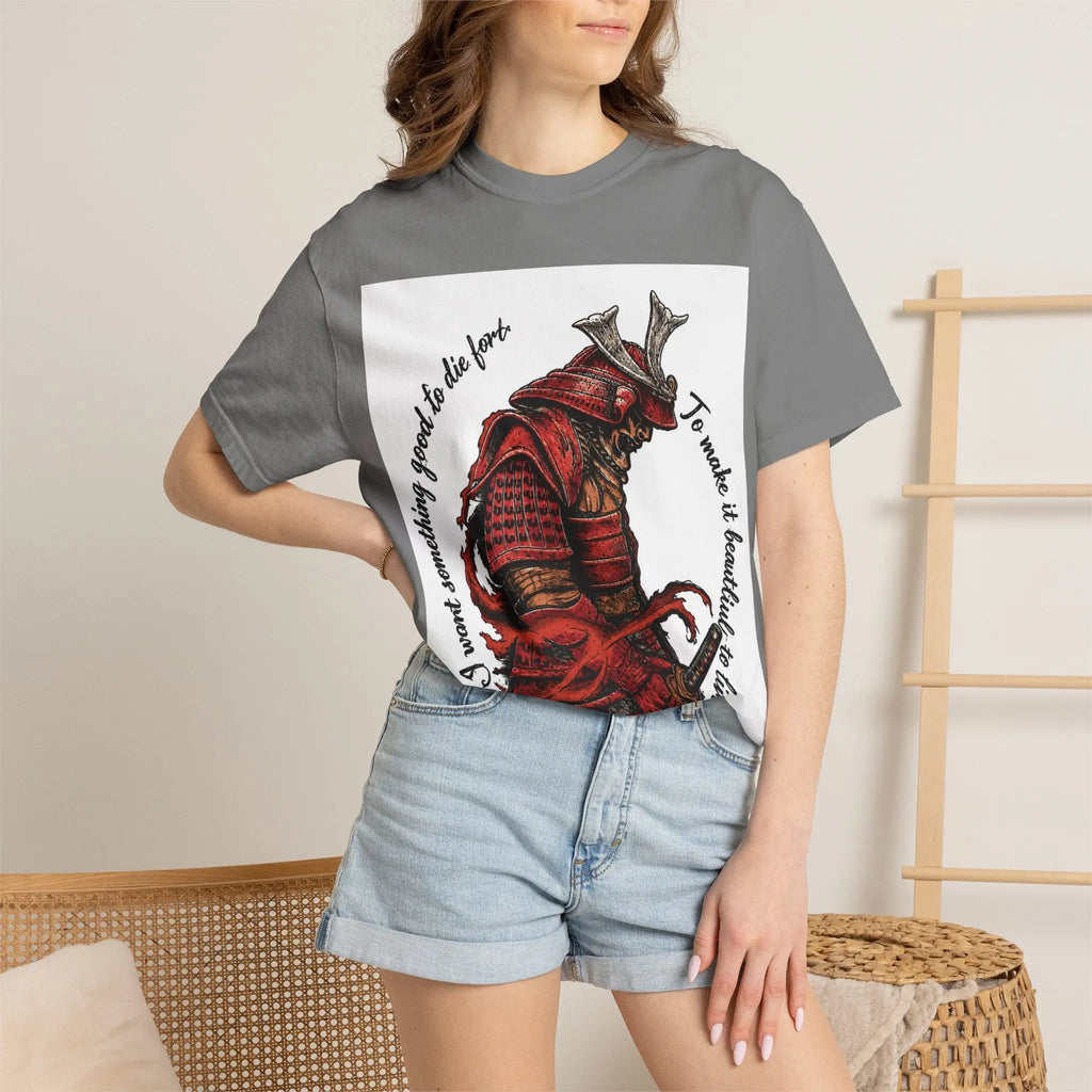 Samurai Armor T-Shirt — 'To Walk Is To Become' Zen Warrior Tee Printify