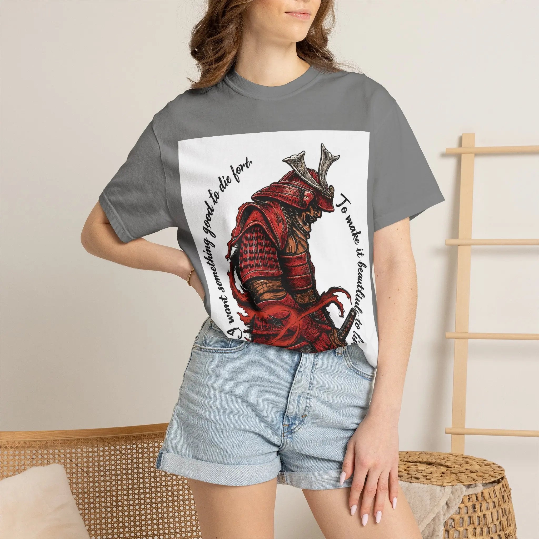 Samurai Armor T-Shirt — 'To Walk Is To Become' Zen Warrior Tee Printify