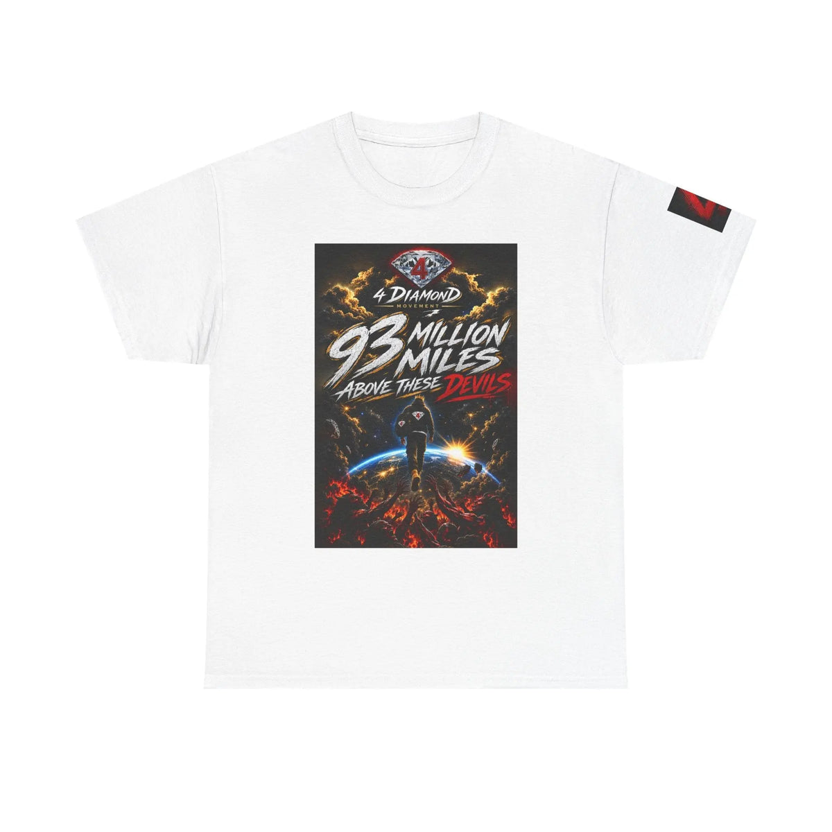 93 Million Miles Graphic Tee — "Rise, Remain, Reign" Motivational Cotton Shirt Printify
