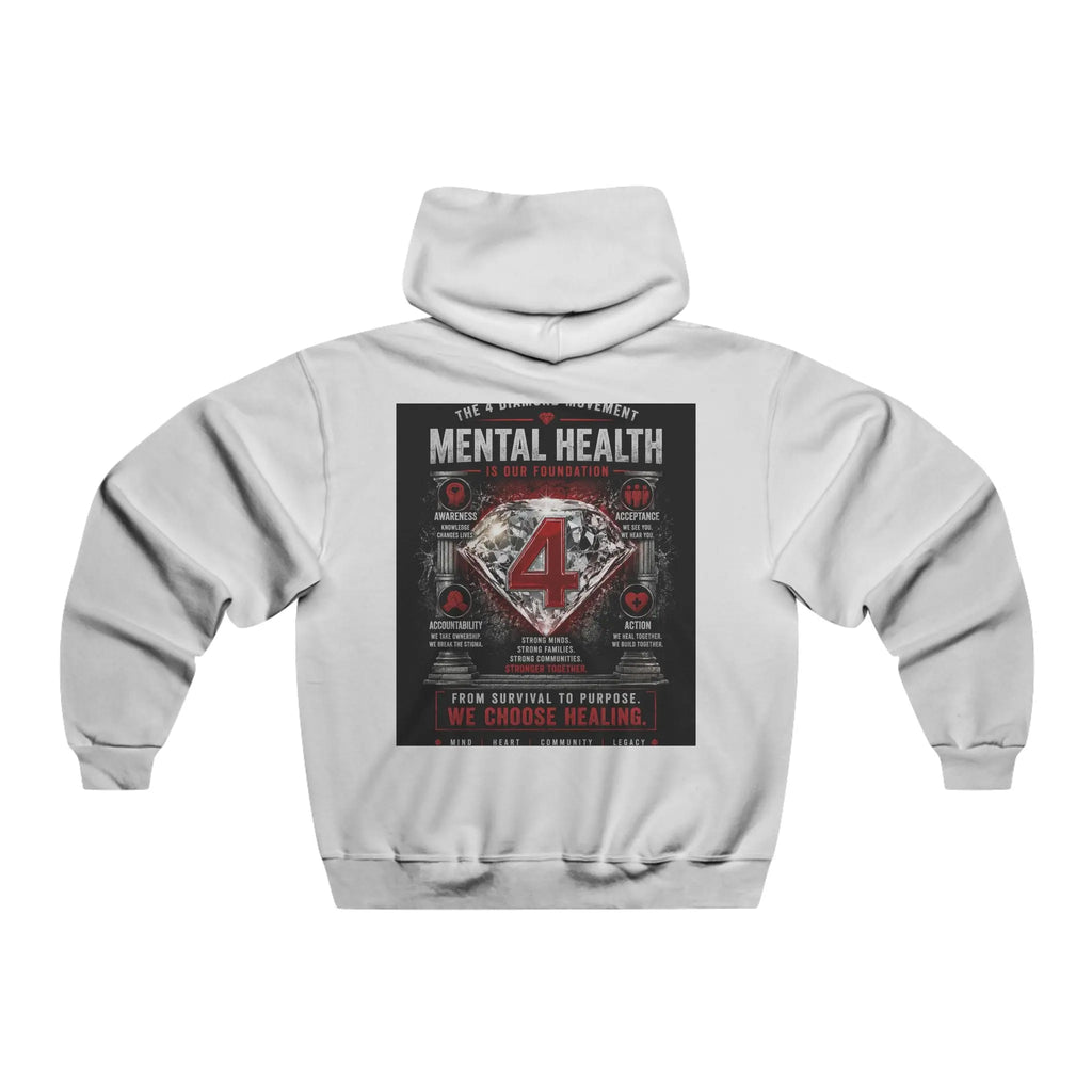 Mental Health DIAMOND 4 Hoodie — Support & Recovery Graphic Sweatshirt Printify