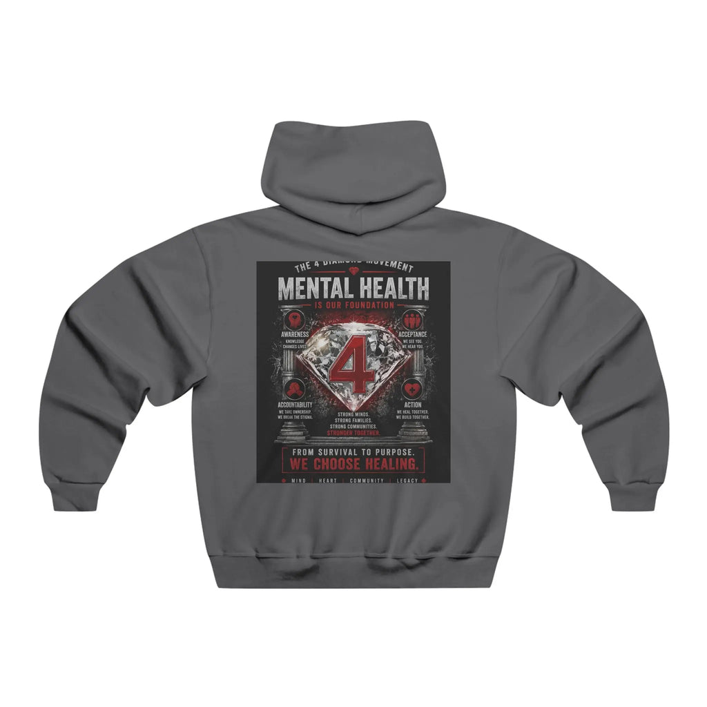 Mental Health DIAMOND 4 Hoodie — Support & Recovery Graphic Sweatshirt Printify