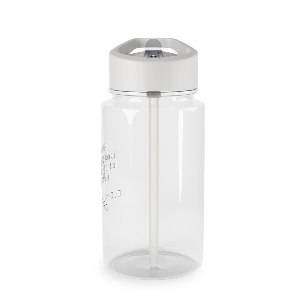 Personalized Tritan Water Bottle — "Dr. Carl L. Young PhD" Clear Straw Bottle