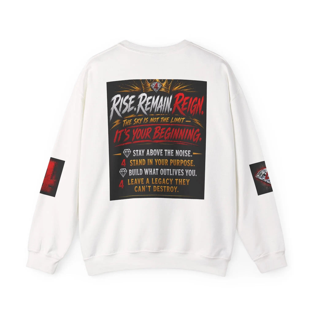 Crewneck Sweatshirt — "93 Million Miles Above These Devils" Motivational Graphic Printify