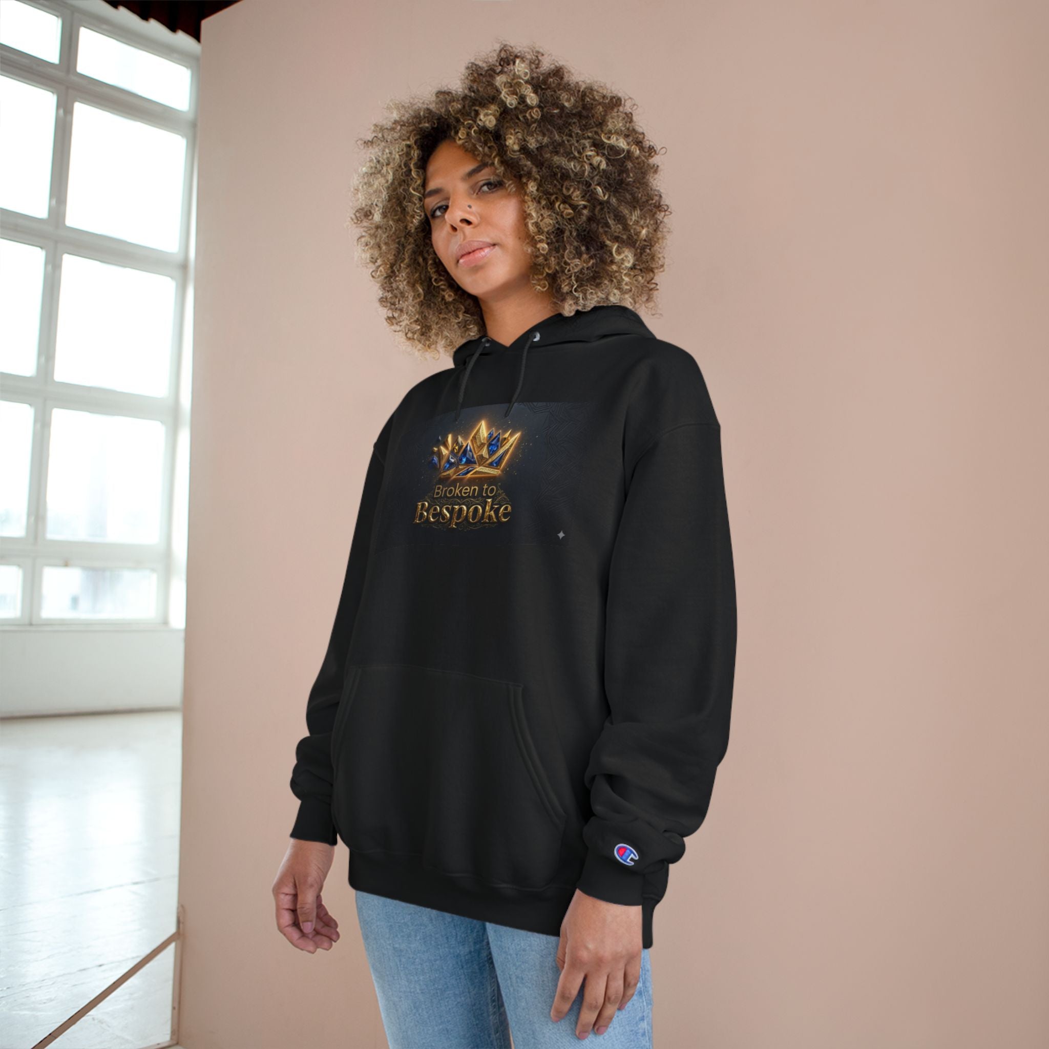 Champion Hoodie — Bespoke Crown Design | “My Ancestors Survived. I Will Heal.” Inspirational Pullover