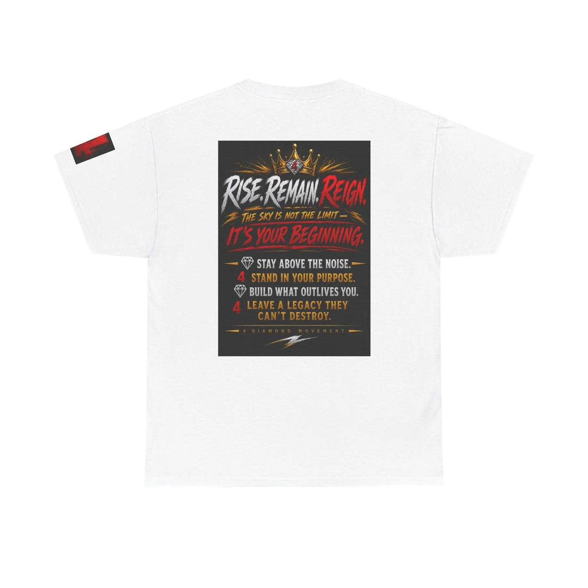93 Million Miles Graphic Tee — "Rise, Remain, Reign" Motivational Cotton Shirt Printify