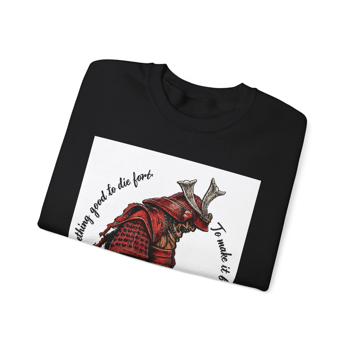 Samurai Armor Crewneck Sweatshirt — "To master the art of war" Graphic Printify