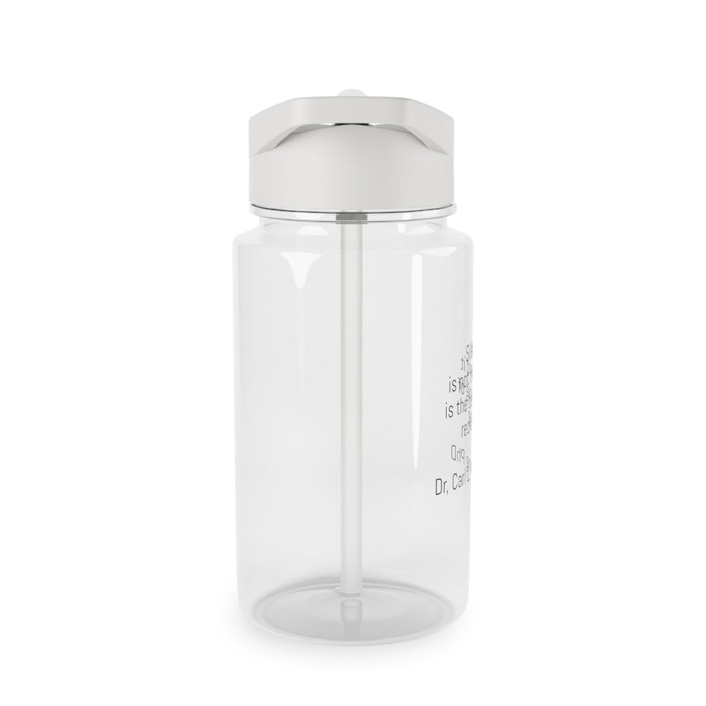 Personalized Tritan Water Bottle — "Dr. Carl L. Young PhD" Clear Straw Bottle