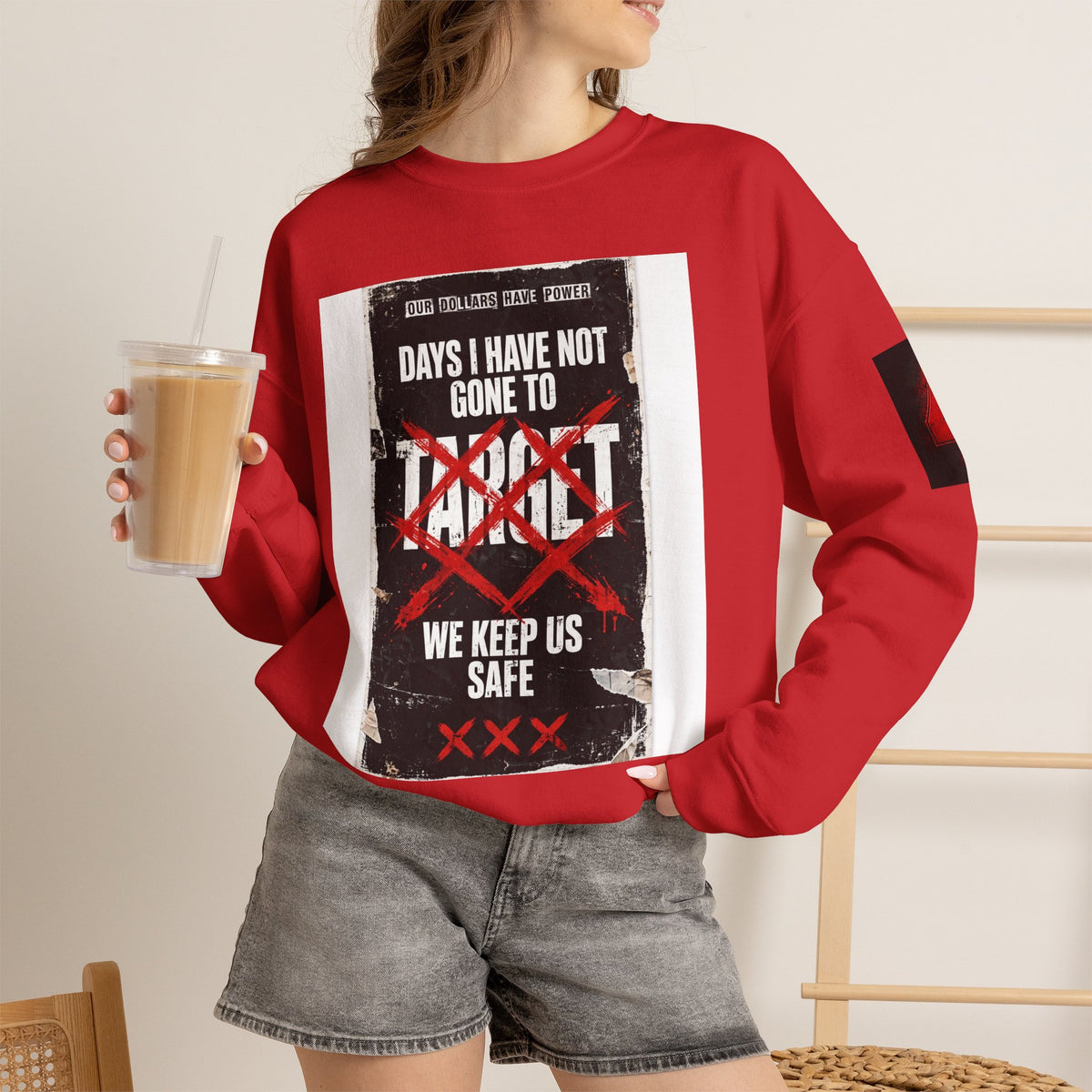 Boycott "Target" Every Dollar Is A Vote Distressed Crewneck Sweatshirt