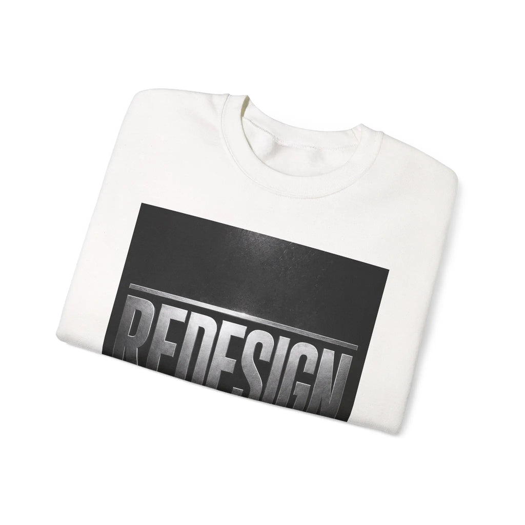 Crewneck Sweatshirt — 'REDESIGN' Front & 'Healing, Dignity, Liberation' Back Graphic Printify