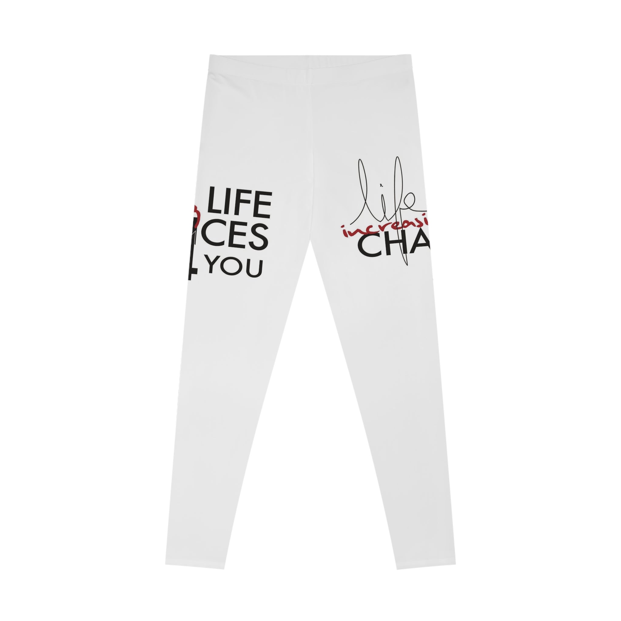 Life Changes Leggings — Motivational Graphic Stretch Leggings
