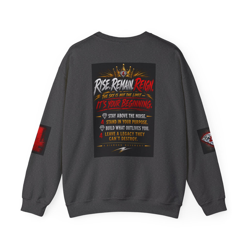 Crewneck Sweatshirt — "93 Million Miles Above These Devils" Motivational Graphic
