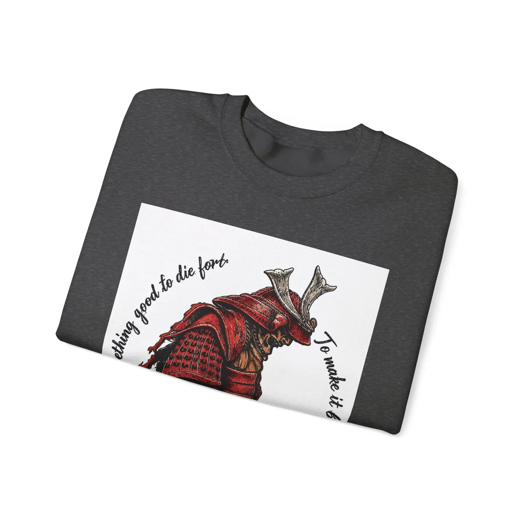 Samurai Armor Crewneck Sweatshirt — "To master the art of war" Graphic Printify