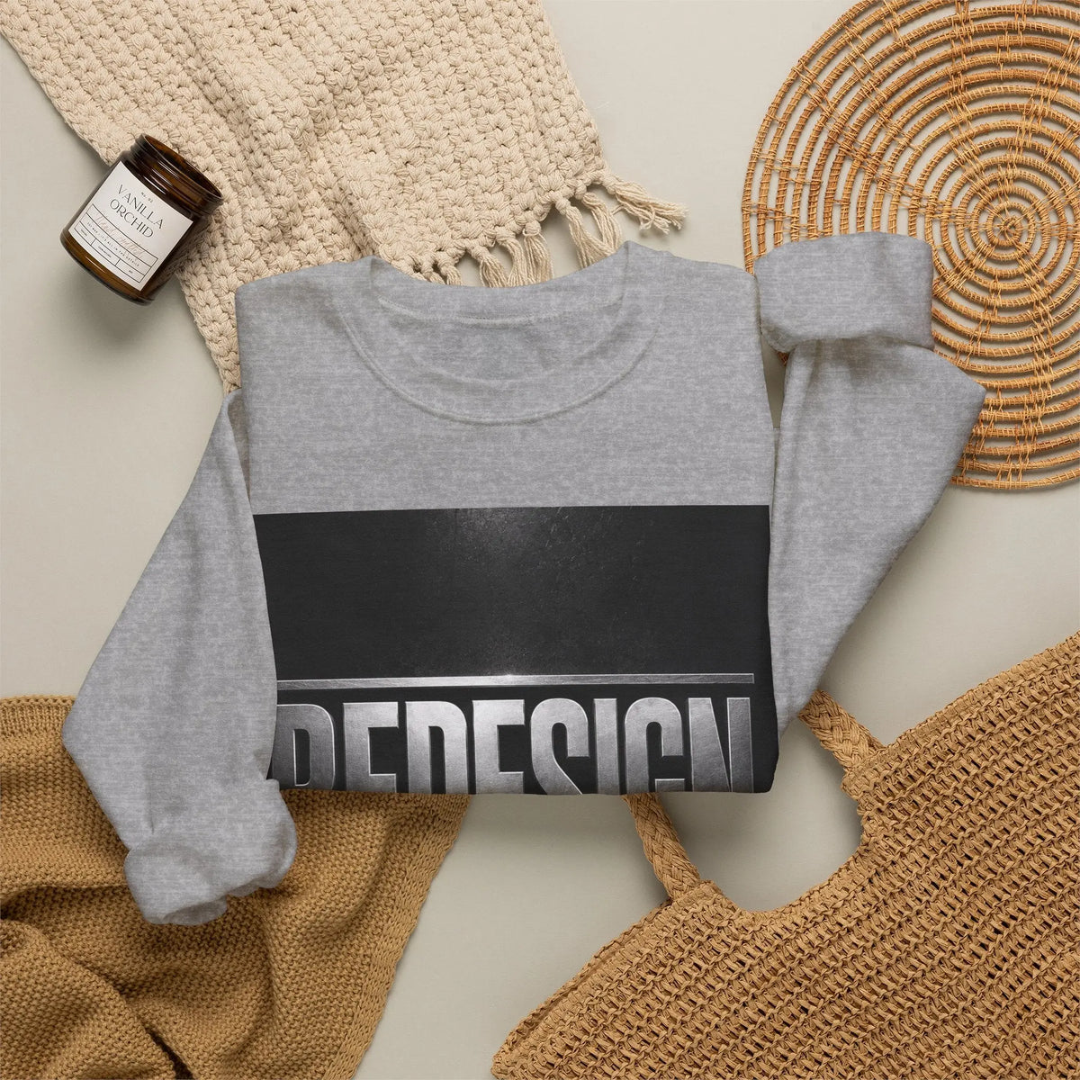 Crewneck Sweatshirt — 'REDESIGN' Front & 'Healing, Dignity, Liberation' Back Graphic Printify