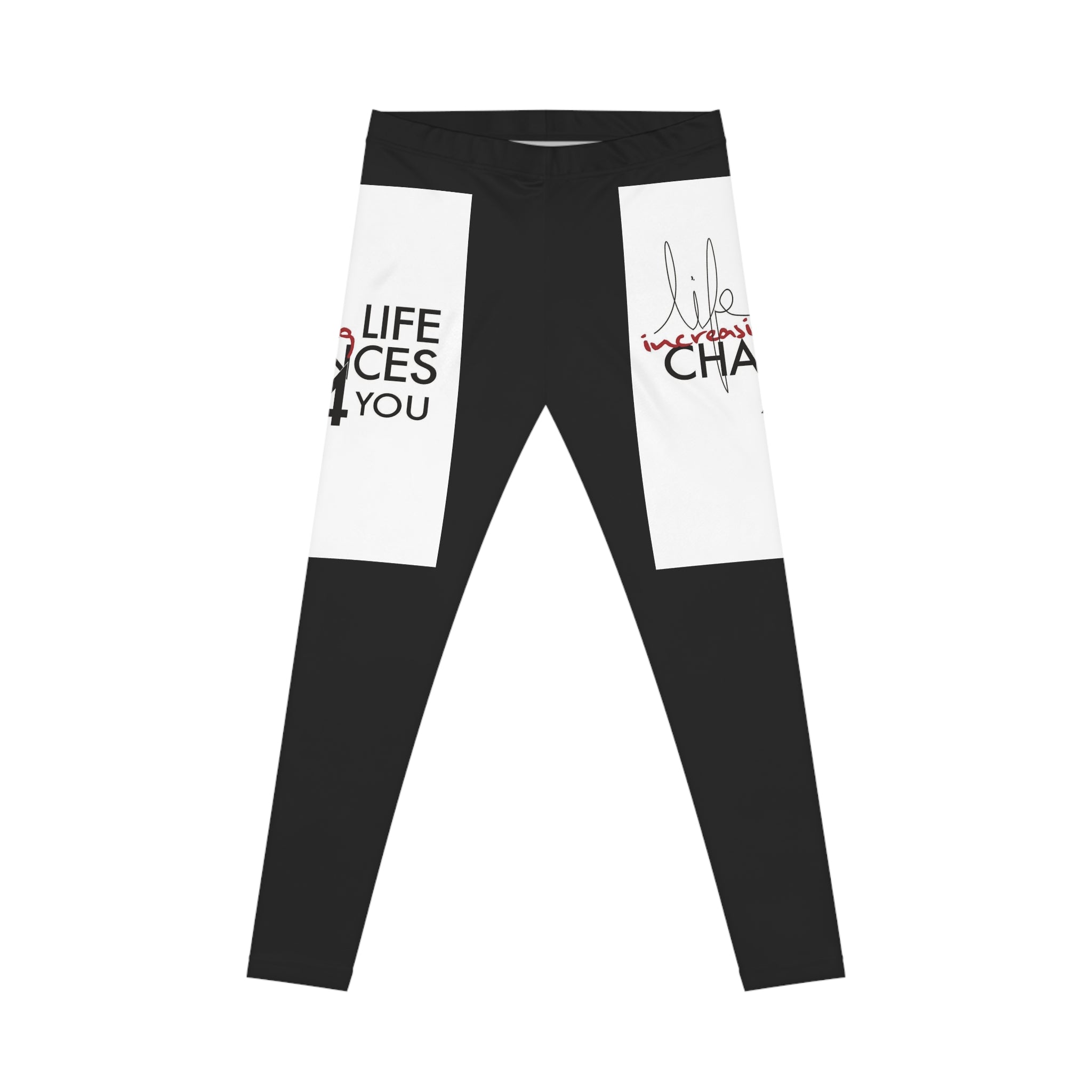 Life Changes Women’s Casual Leggings — Inspirational Graphic AOP