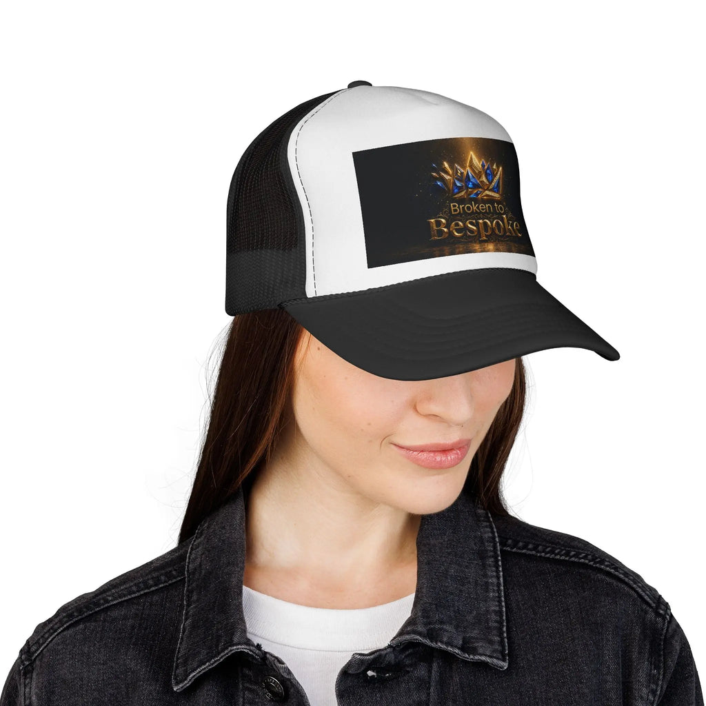 Trucker Cap — "Broken to Bespoke" Crown Emblem Printify