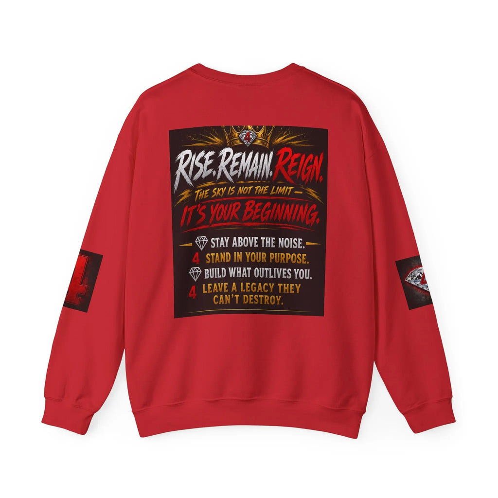 Crewneck Sweatshirt — "93 Million Miles Above These Devils" Motivational Graphic Printify