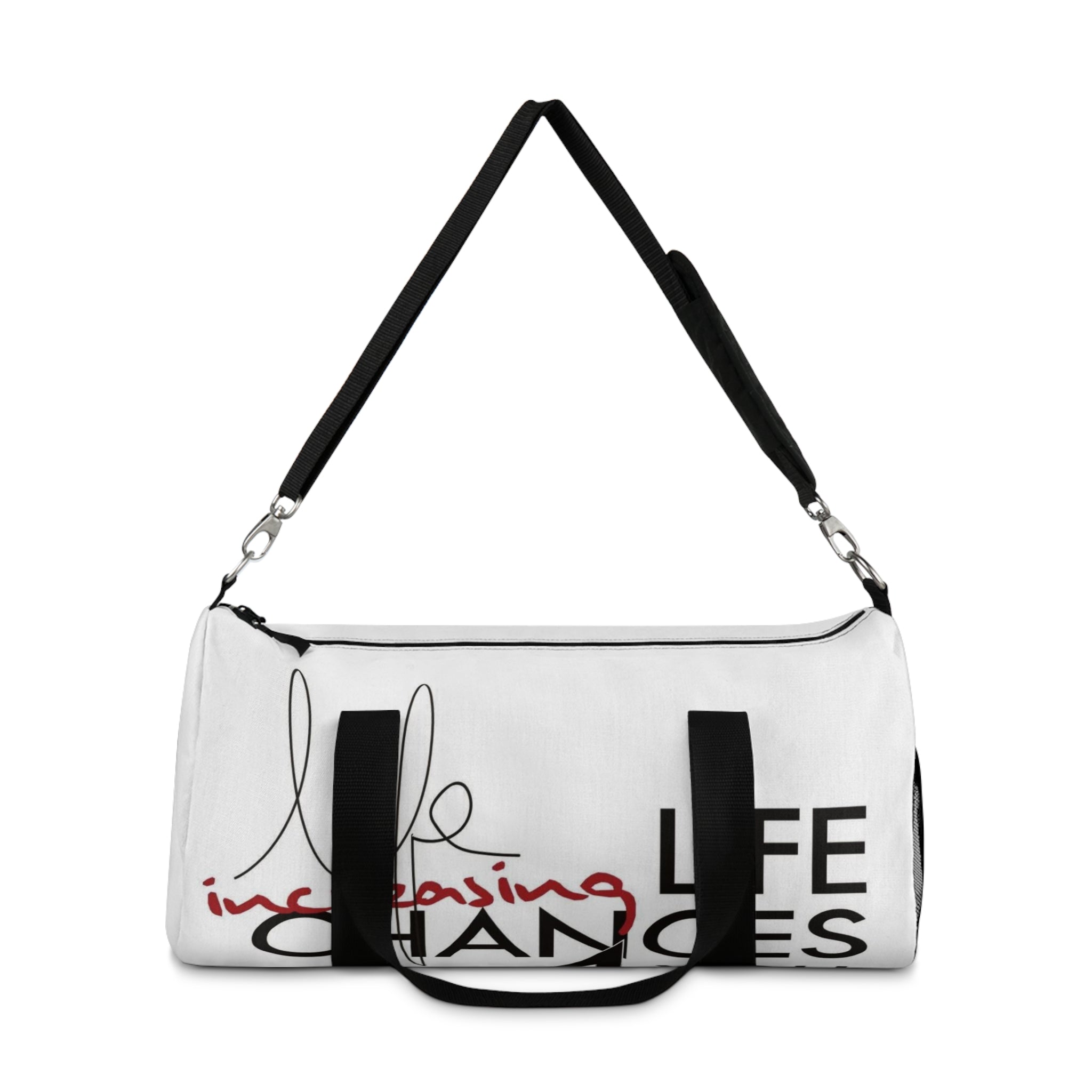 Minimal White Duffel Bag — Lightweight Travel & Gym Tote