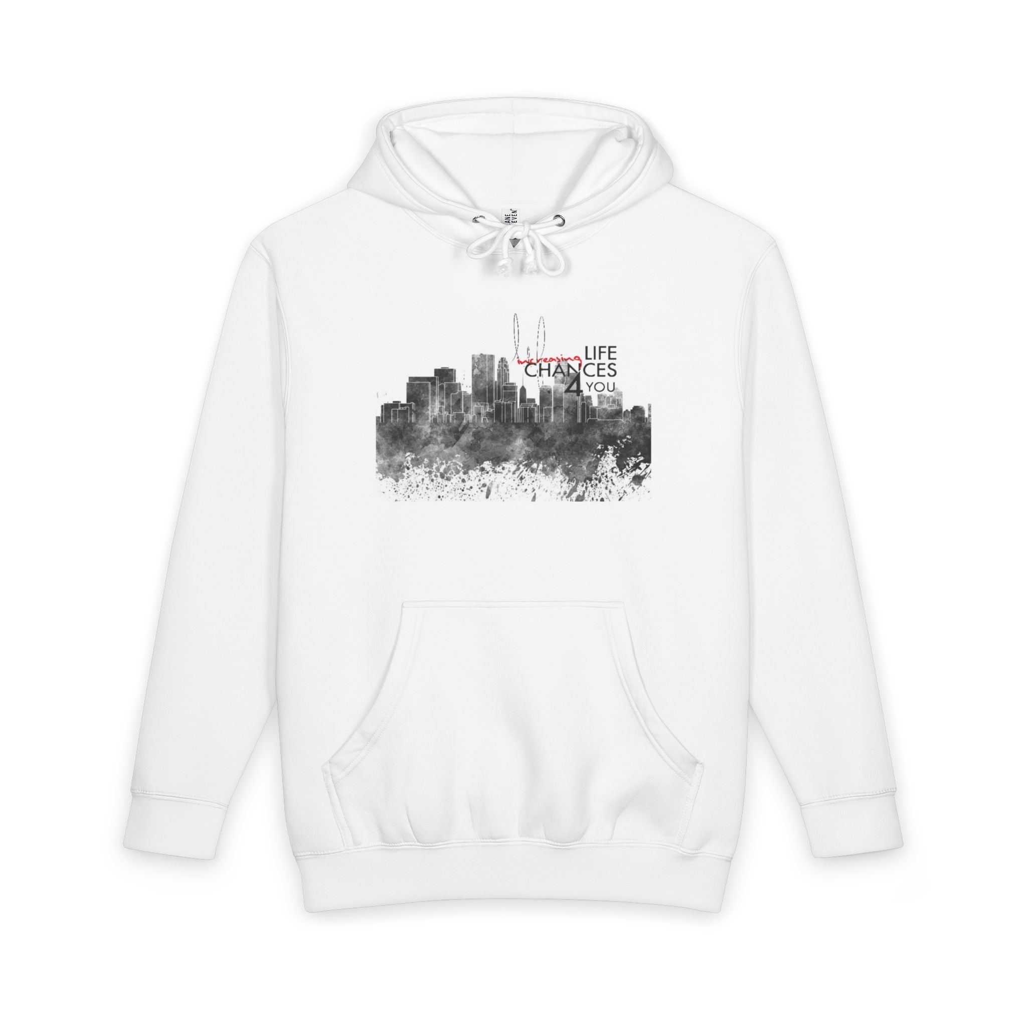 Hoodie — 'Life Changes' Cityscape Quote Pullover