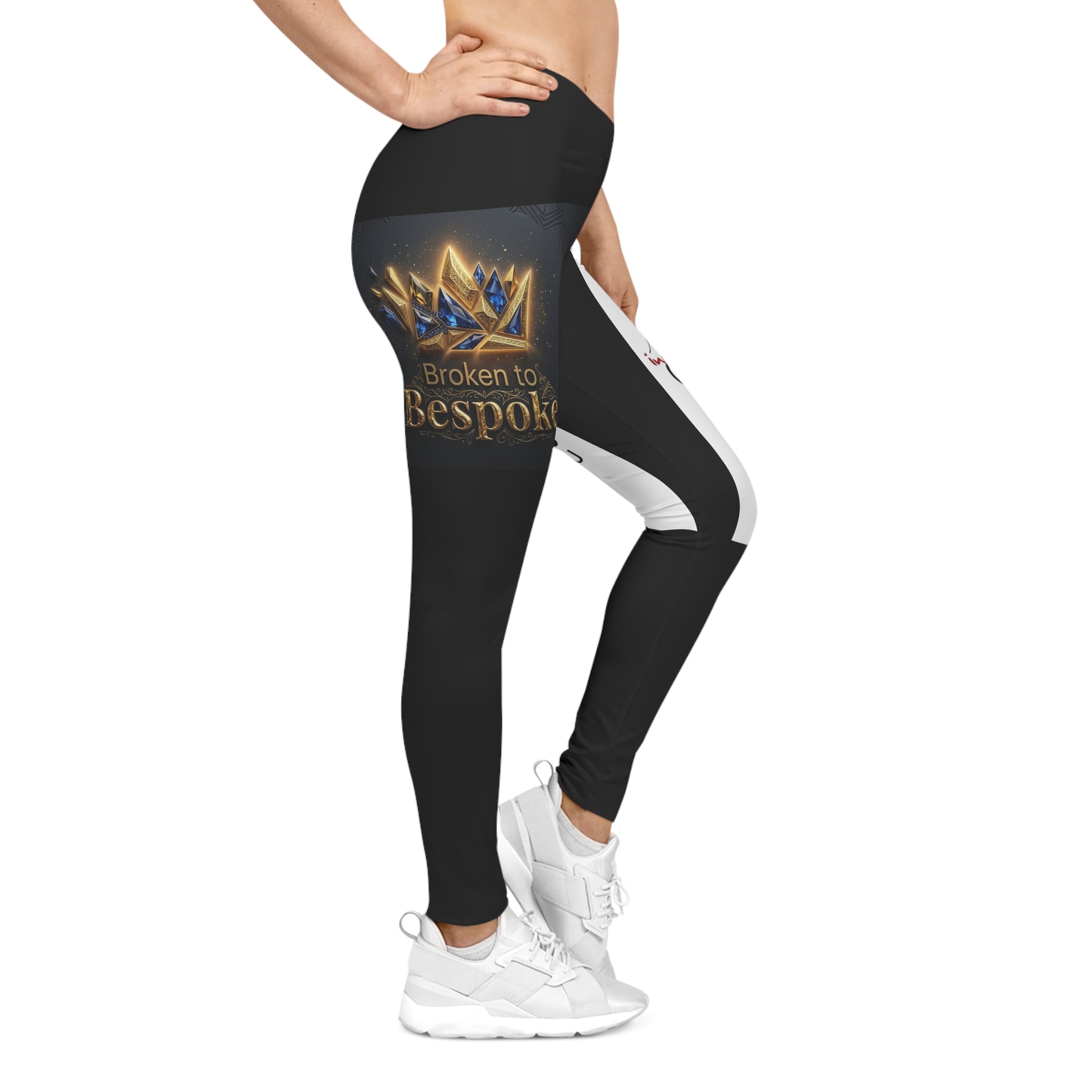 Women's Casual Leggings — Inspirational Crown & 'Like a Boss' Motivational Design