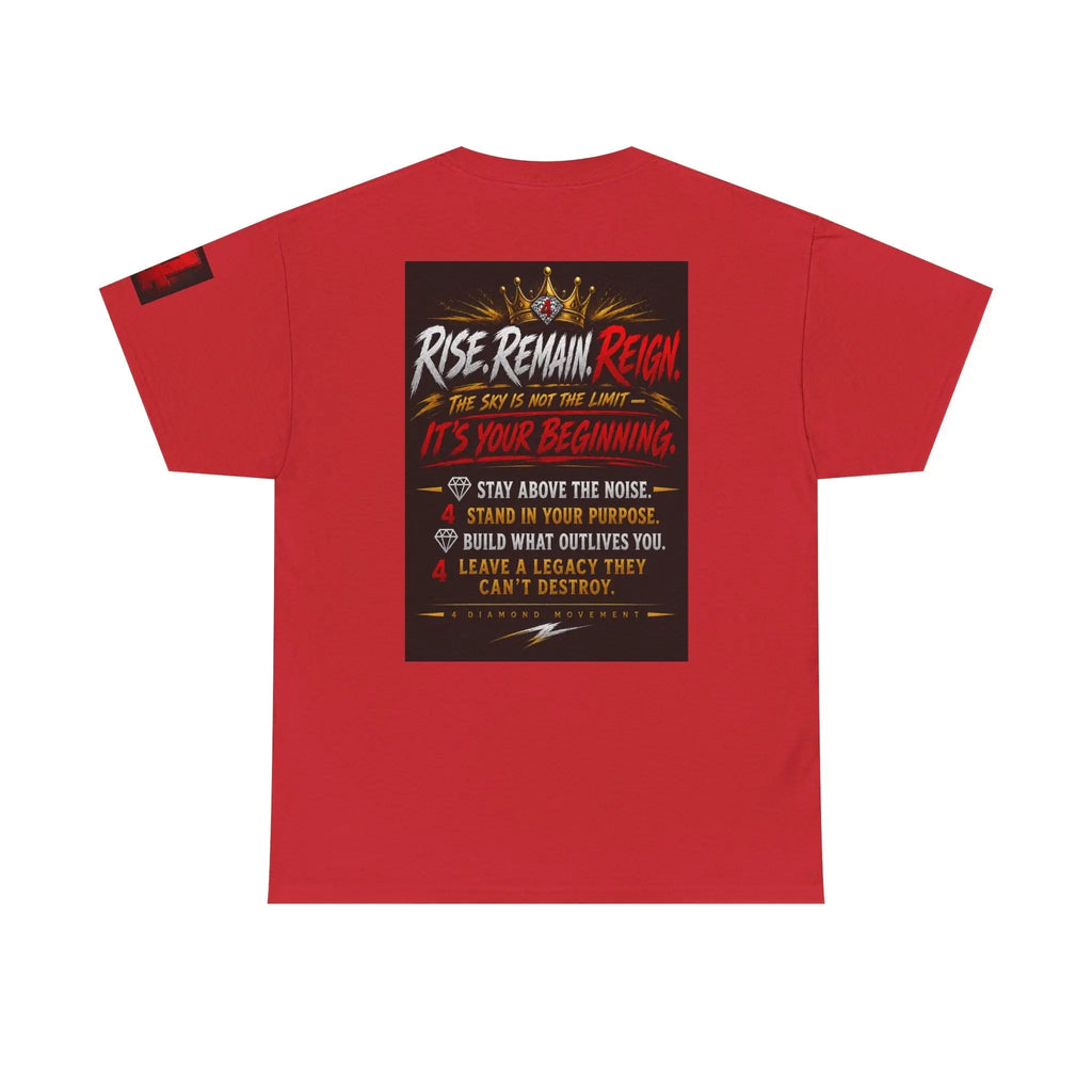 93 Million Miles Graphic Tee — "Rise, Remain, Reign" Motivational Cotton Shirt Printify