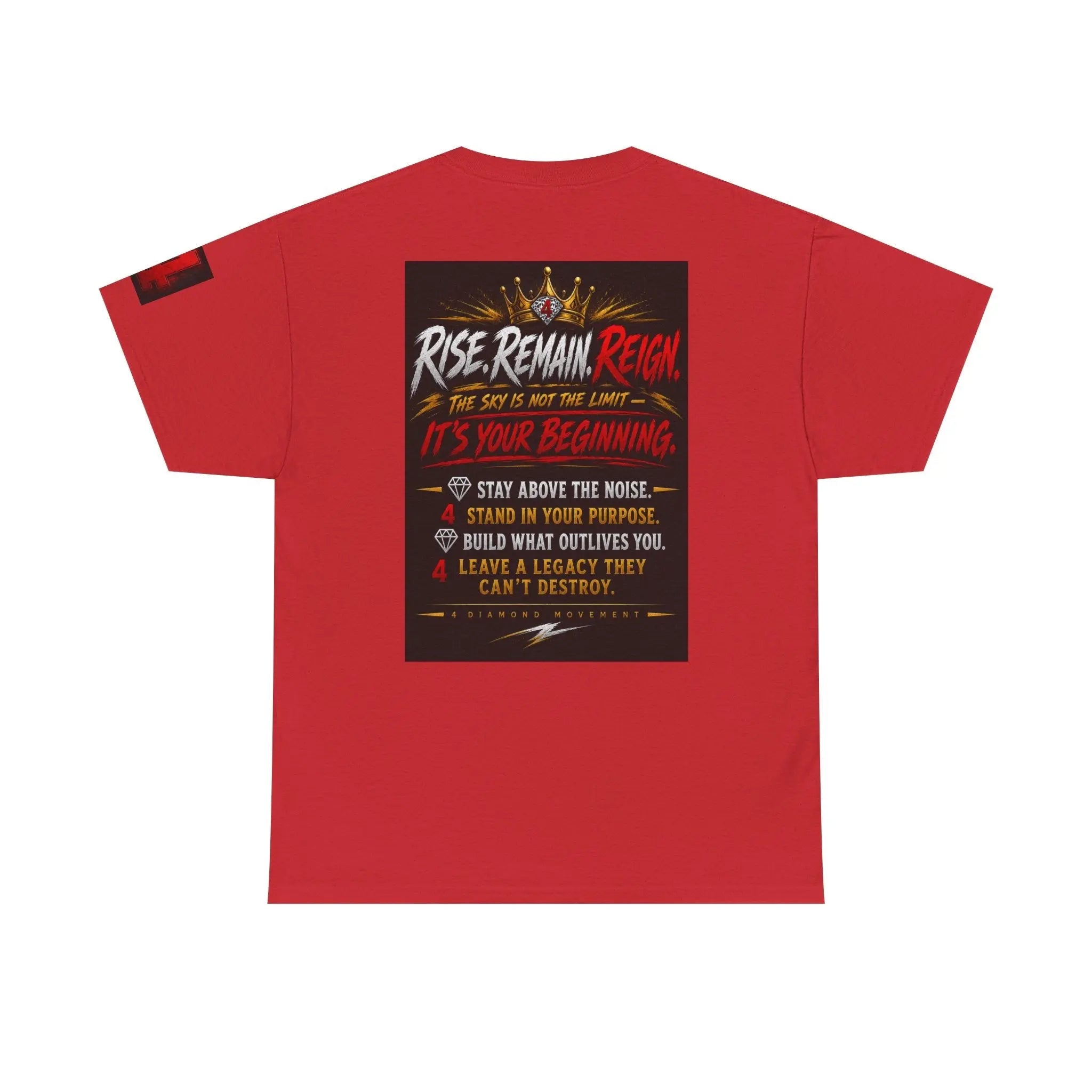 93 Million Miles Graphic Tee — "Rise, Remain, Reign" Motivational Cotton Shirt Printify