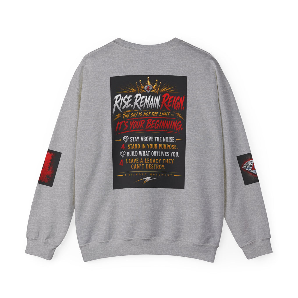 Crewneck Sweatshirt — "93 Million Miles Above These Devils" Motivational Graphic
