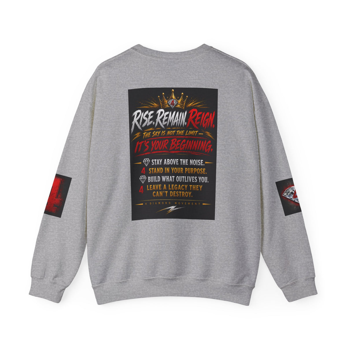 Crewneck Sweatshirt — "93 Million Miles Above These Devils" Motivational Graphic