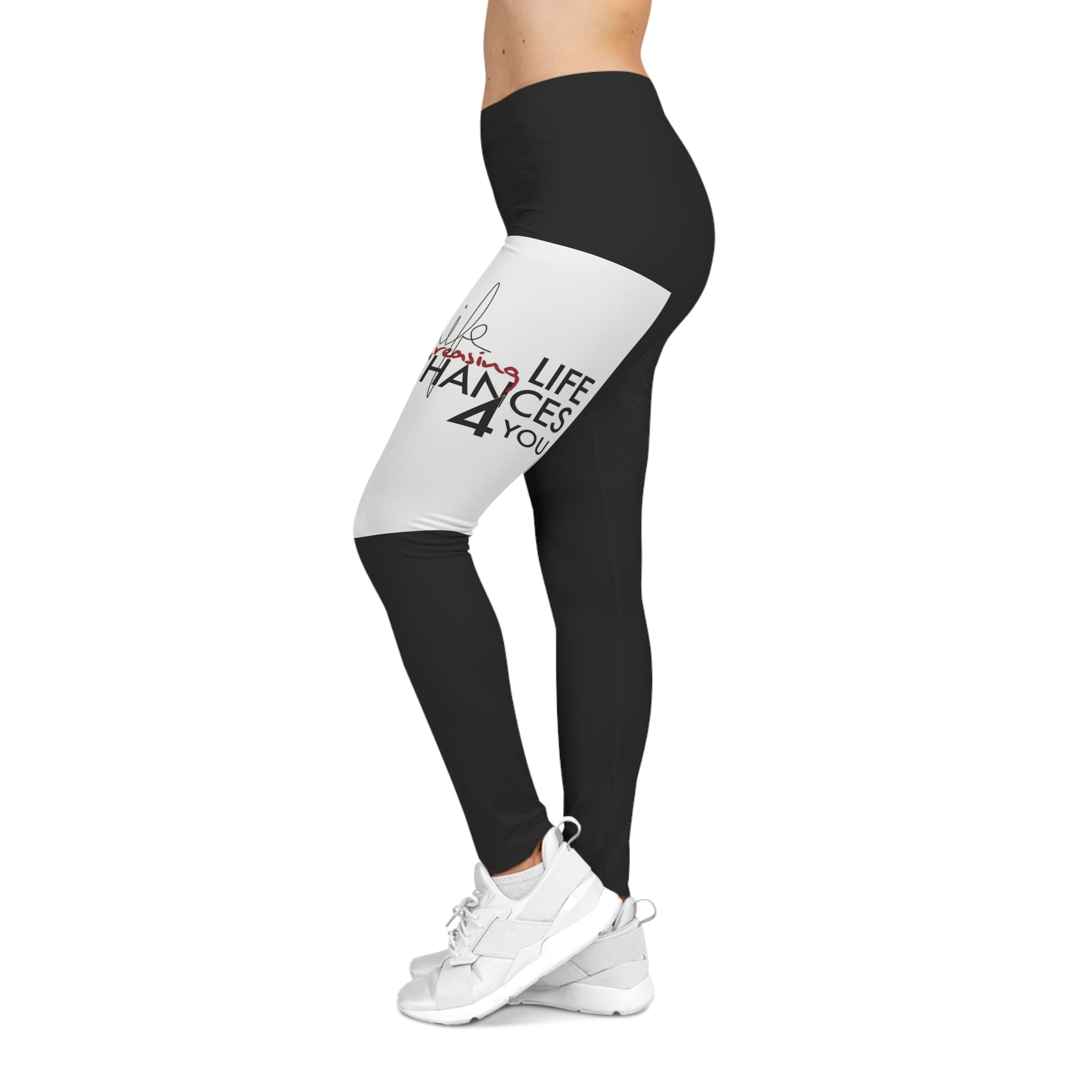 Women's Casual Leggings — Inspirational Crown & 'Like a Boss' Motivational Design