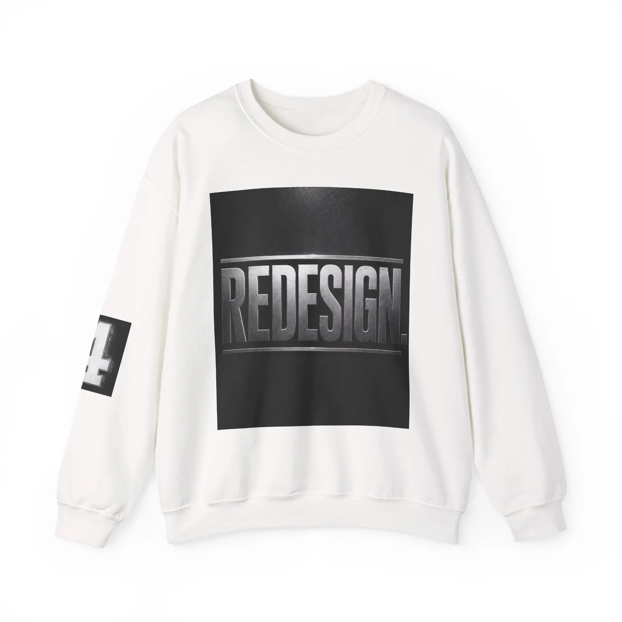 Crewneck Sweatshirt — 'REDESIGN' Front & 'Healing, Dignity, Liberation' Back Graphic Printify
