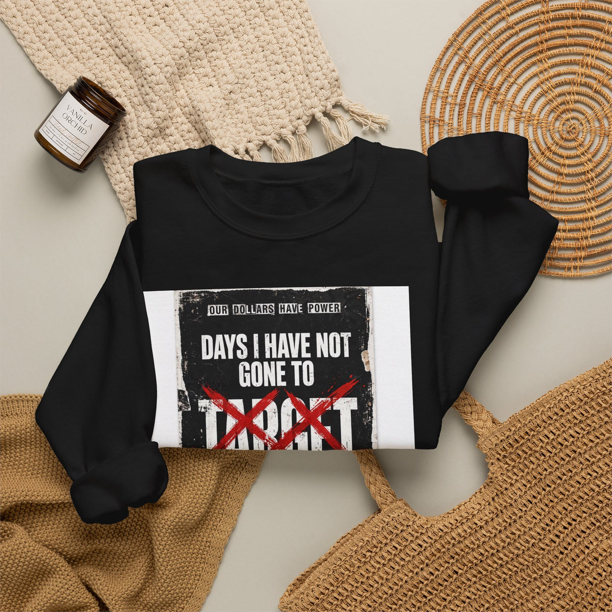 Boycott "Target" Every Dollar Is A Vote Distressed Crewneck Sweatshirt