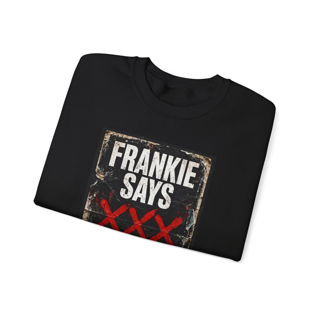 Frankie Says "XXX ICE" Distressed Graphic Crewneck Sweatshirt