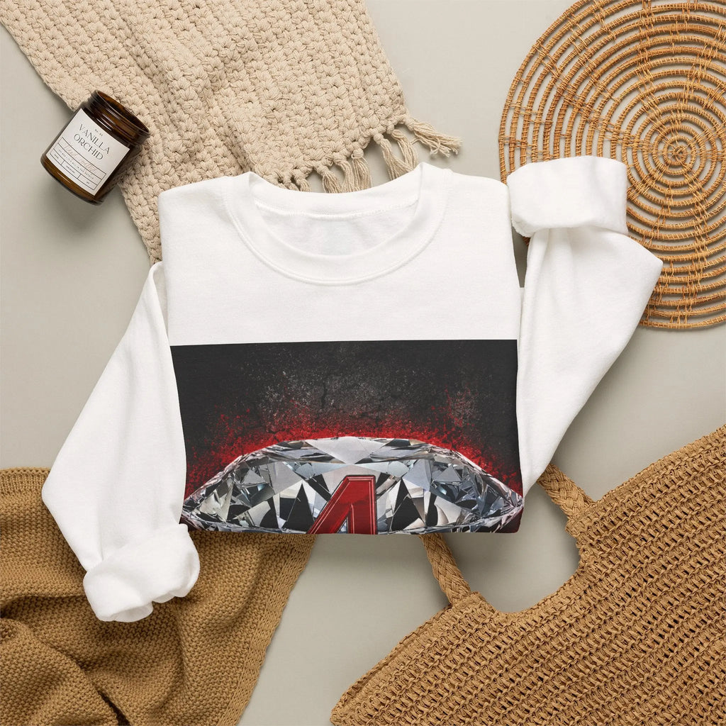 Crewneck Sweatshirt — Diamond 4 Mental Health Awareness Graphic Printify