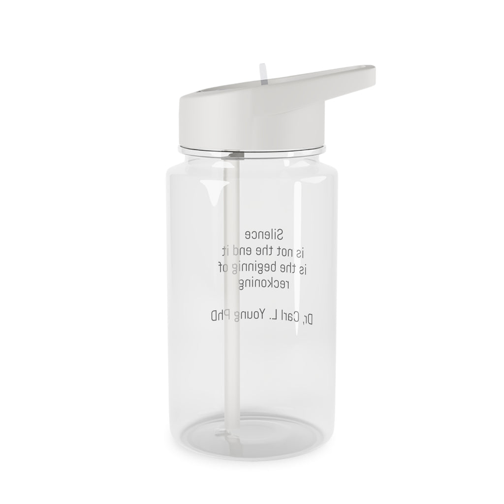 Personalized Tritan Water Bottle — "Dr. Carl L. Young PhD" Clear Straw Bottle