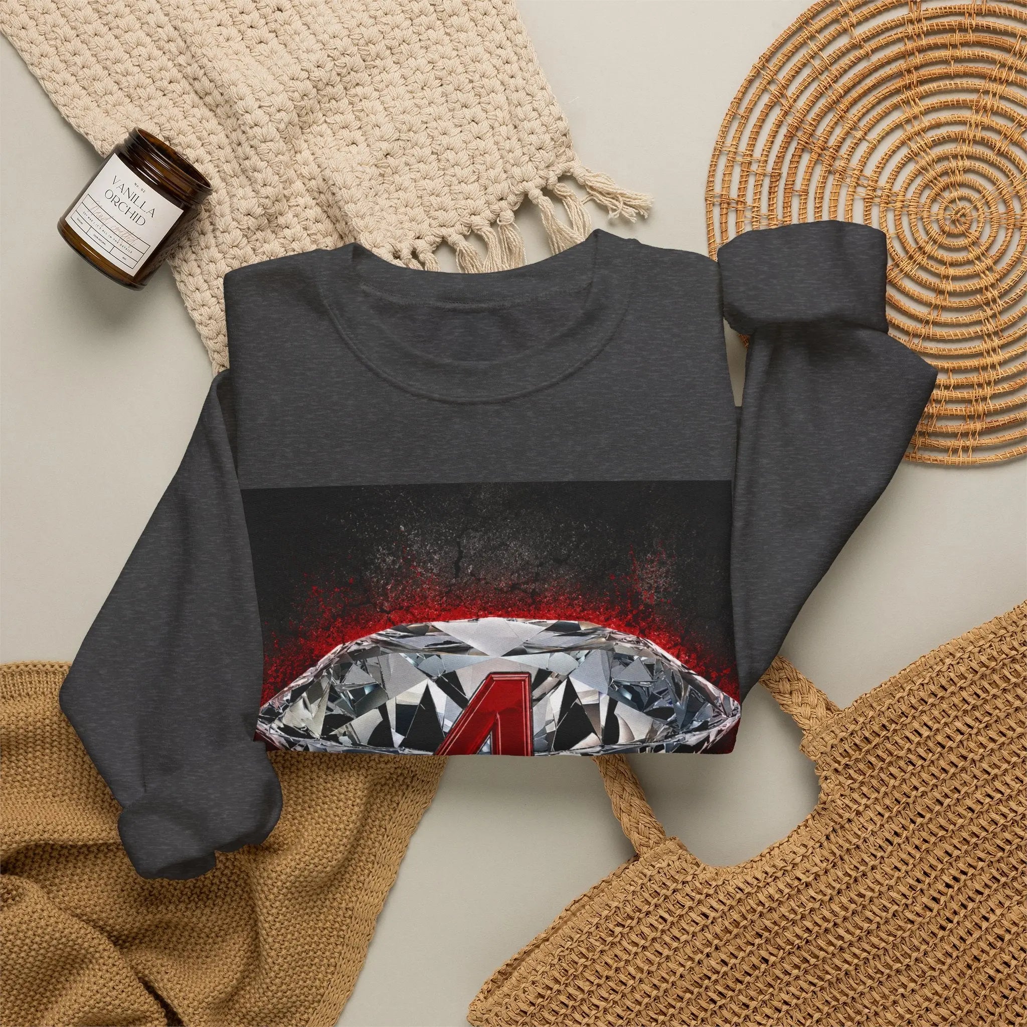 Crewneck Sweatshirt — Diamond 4 Mental Health Awareness Graphic Printify