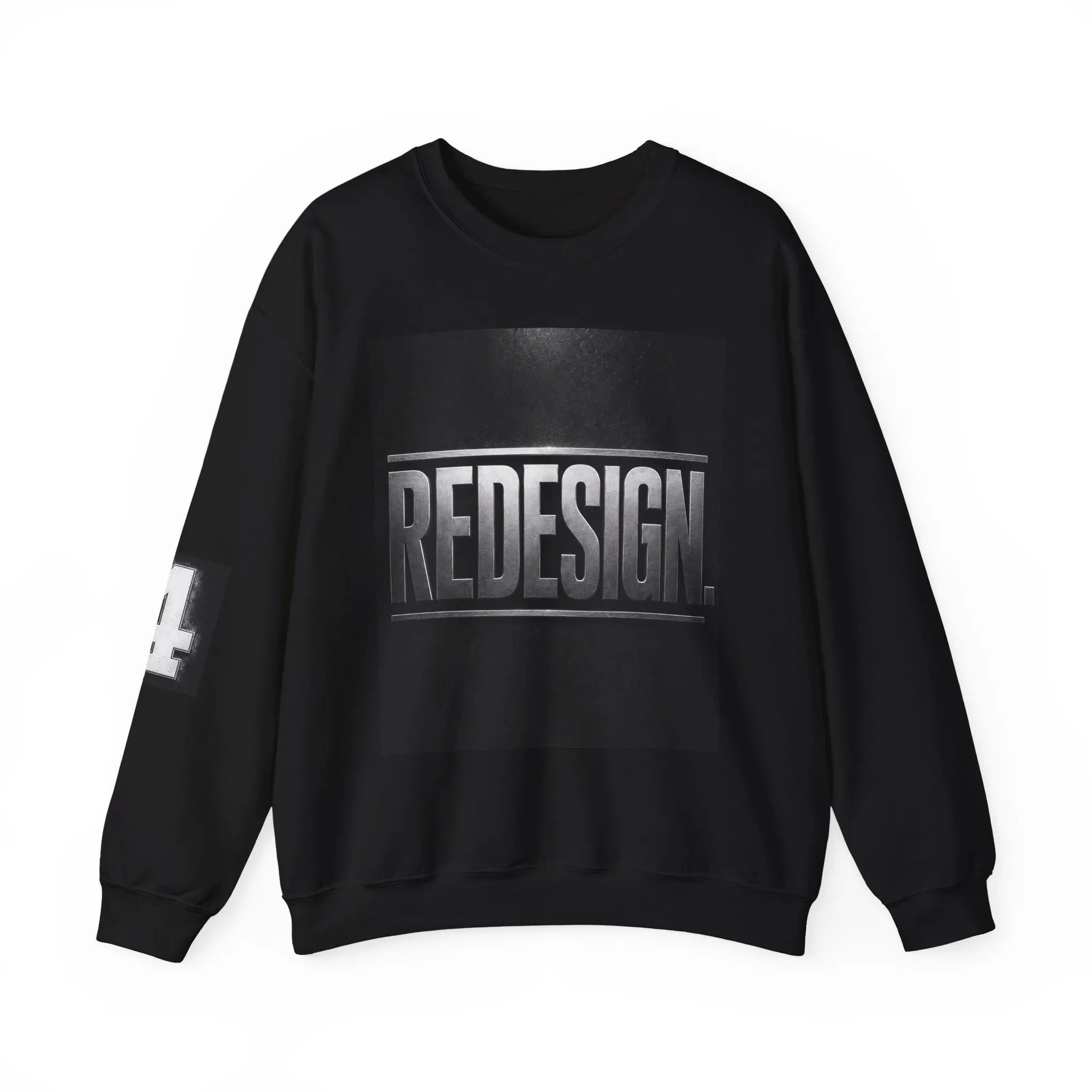 Crewneck Sweatshirt — 'REDESIGN' Front & 'Healing, Dignity, Liberation' Back Graphic Printify