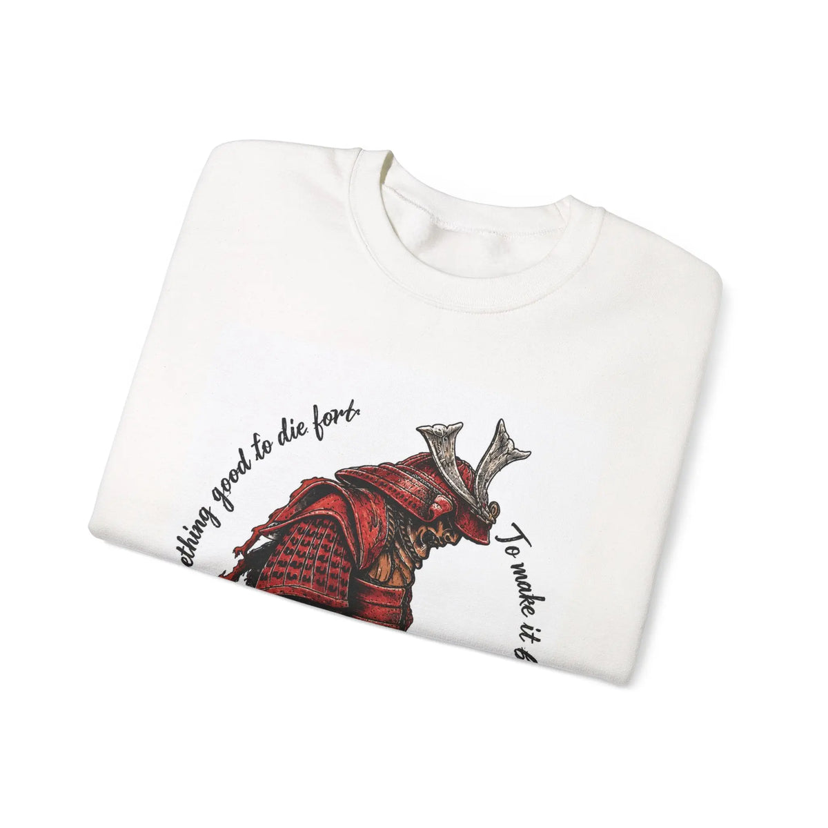 Samurai Armor Crewneck Sweatshirt — "To master the art of war" Graphic Printify