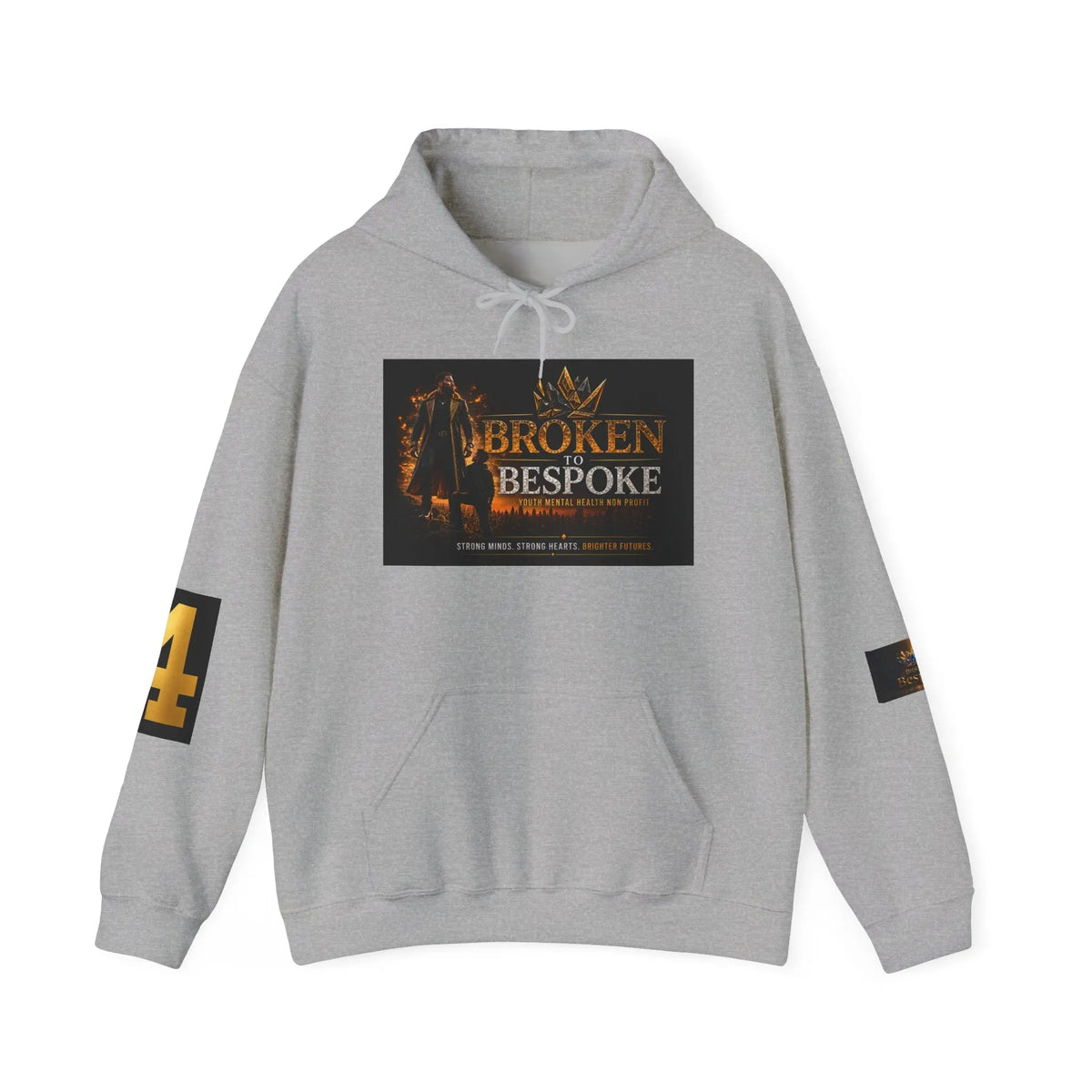Broken Bespoke Hoodie — "Our Crown has Already Been Bought and Paid For" Inspirational Streetwear Printify