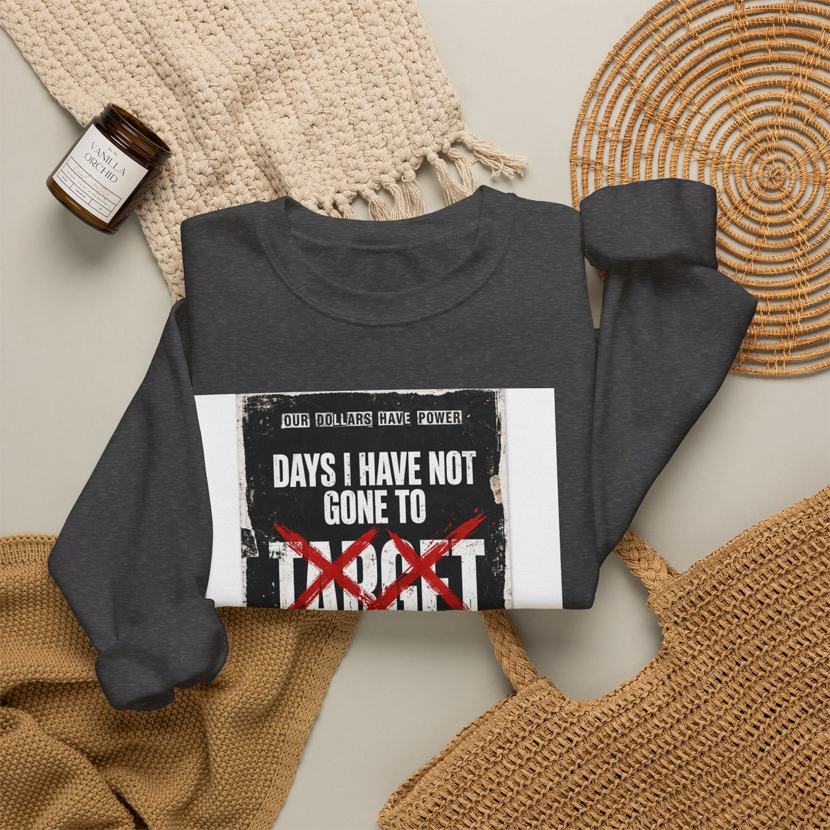 Boycott "Target" Every Dollar Is A Vote Distressed Crewneck Sweatshirt
