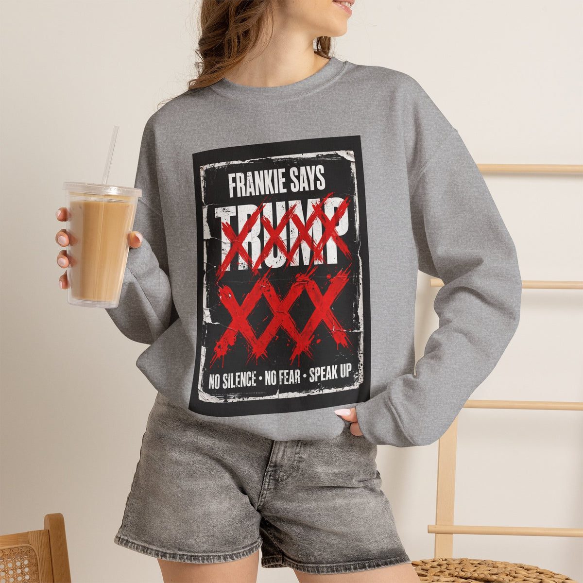 Frankie Says "No Silence No Fear" Graphic Crewneck