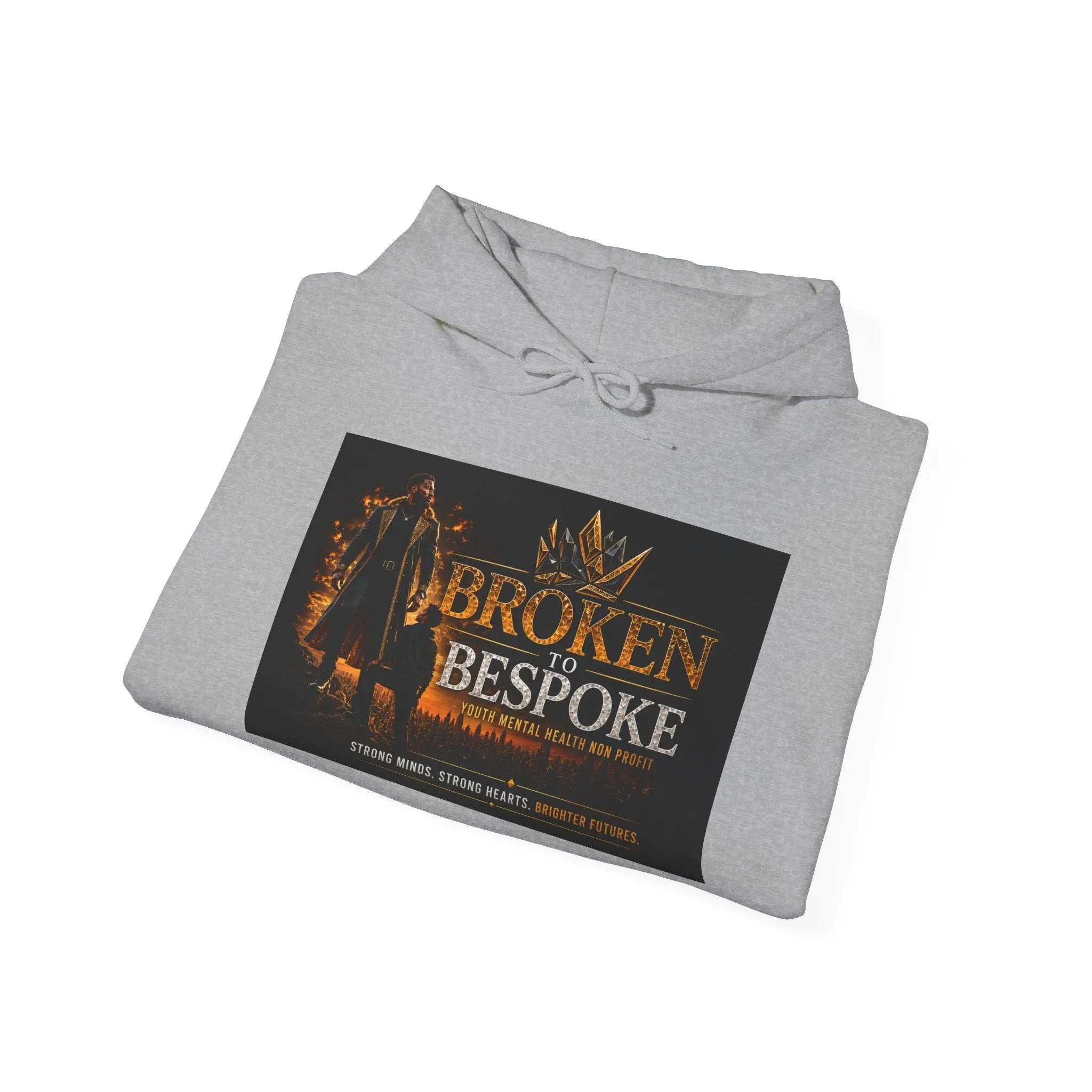 Broken Bespoke Hoodie — "Our Crown has Already Been Bought and Paid For" Inspirational Streetwear Printify