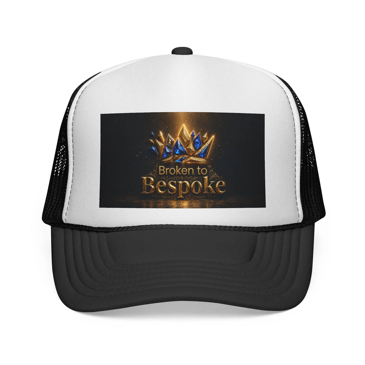 Trucker Cap — "Broken to Bespoke" Crown Emblem Printify