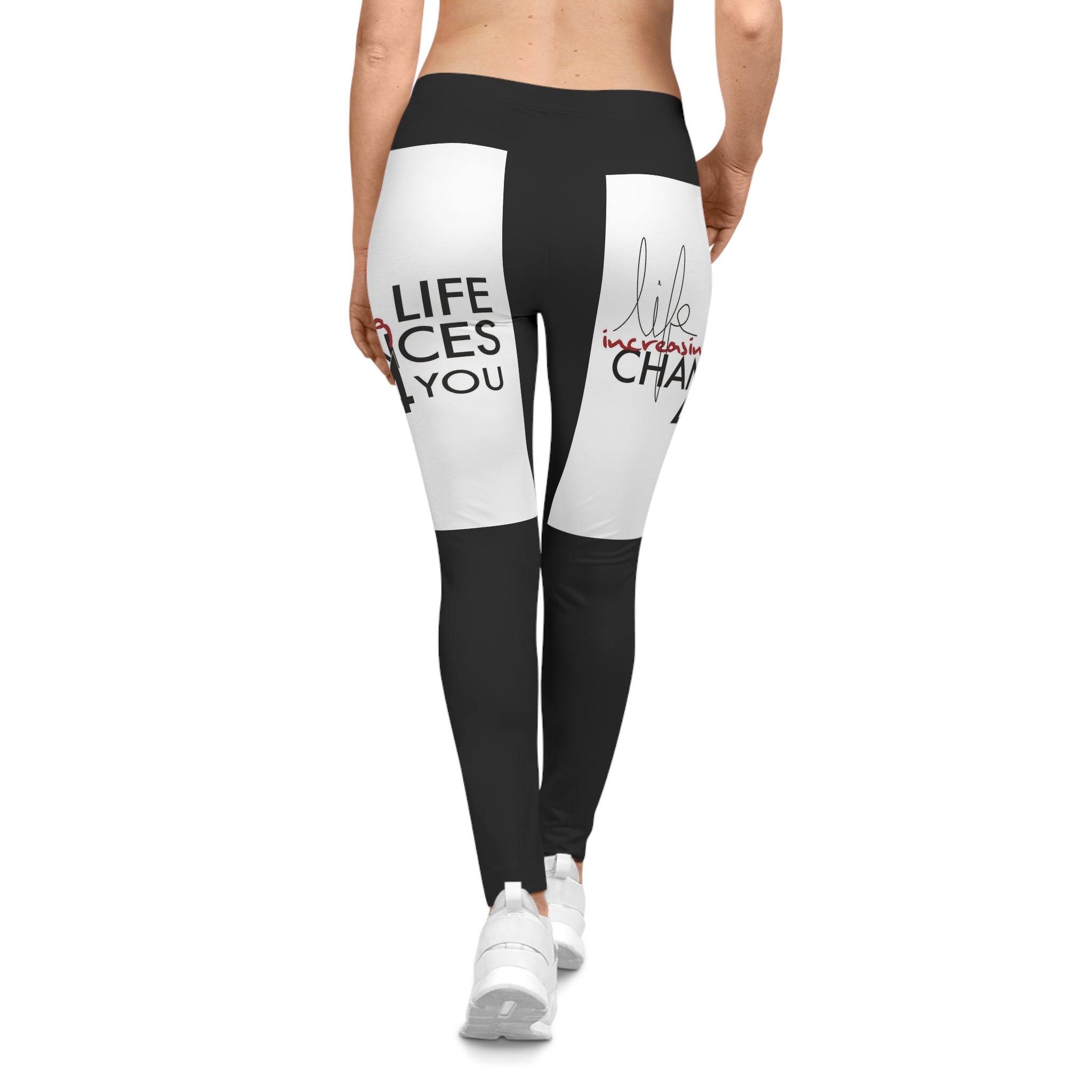 Life Changes Women’s Casual Leggings — Inspirational Graphic AOP